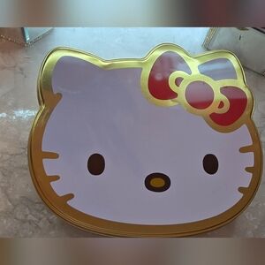 Hello Kitty Gold Cat Shape Head Tin Storage Decor Display Girly Collectible Box